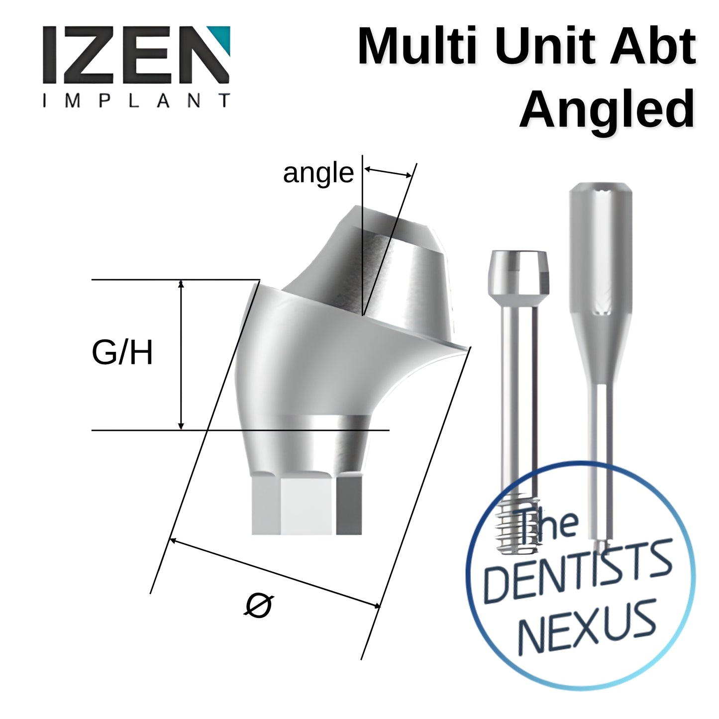 IZEN | ZENEX MULTI T-System Multi Unit Abutment Angled 3.5mmØ MINI Platform